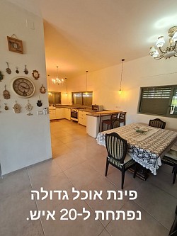 מטבח+ פינת אוכל גדולה